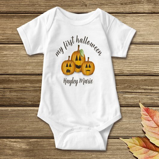 Mijn eerste Halloween Cute Pumpkin Jack O'lantern Romper