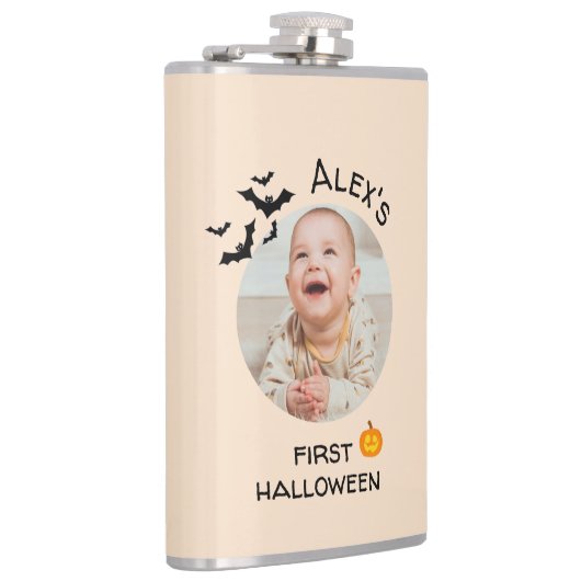 Mijn eerste Halloween fles | Aangepaste Kind foto Heupfles (Rechts)