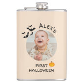 Mijn eerste Halloween fles | Aangepaste Kind foto Heupfles (Voorkant)