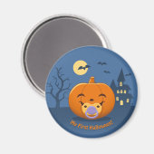 Mijn Eerste Halloween Fopspeen Pompoen Magneet (Voorkant / Achterkant)