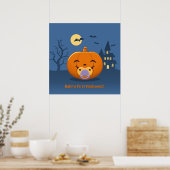 Mijn Eerste Halloween Fopspeen Pompoen Poster (Keuken)