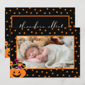 Mijn eerste Halloween-fotokaart Feestdagenkaart (Voorkant / Achterkant)