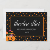 Mijn eerste Halloween-fotokaart Feestdagenkaart (Achterkant)