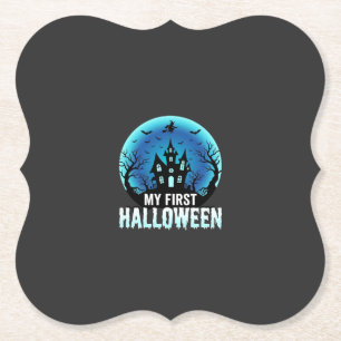 Mijn Eerste Halloween Griezelenge Huisontwerp_1 Kartonnen Onderzetters