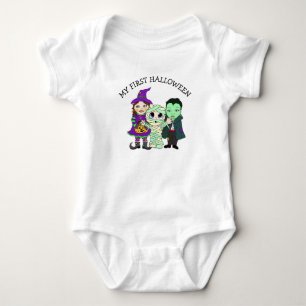 Mijn eerste halloween heks, mama en Vampire Romper
