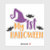 Mijn eerste halloween, heks Pet, pointy Pet, vleer Sticker (Vel)