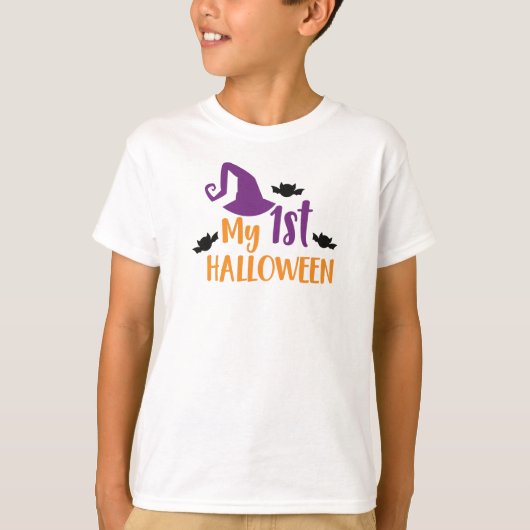 Mijn eerste halloween, heks Pet, pointy Pet, vleer T-shirt (Voorkant)