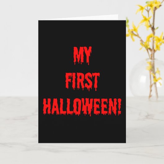 Mijn eerste halloween kaart (Gele Bloem)