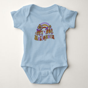Mijn eerste halloween, kleurrijke retro boho typog romper