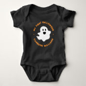 Mijn eerste Halloween leuke happy cartoon ghost Romper (Voorkant)