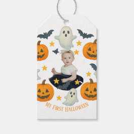 Mijn eerste Halloween | Leuke pompoen- en spookkra Cadeaulabel