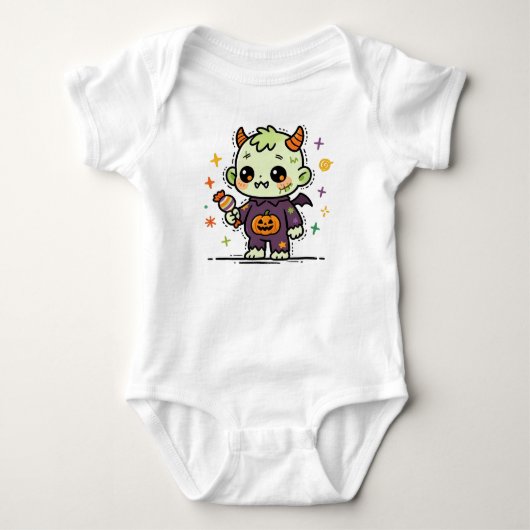 Mijn eerste Halloween Lieve Monster Romper (Voorkant)