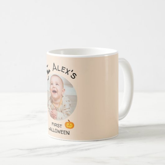 Mijn eerste Halloween Mok Custom Photo Pumpkin & B (Voorkant rechts)
