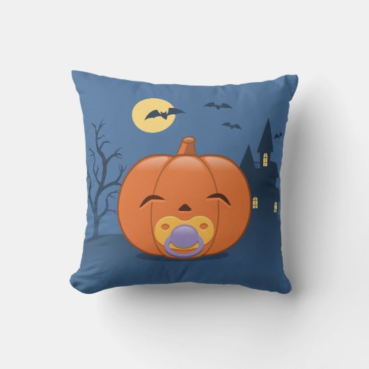 Mijn eerste Halloween Pacifier Pumpkin Kussen (Voorkant)