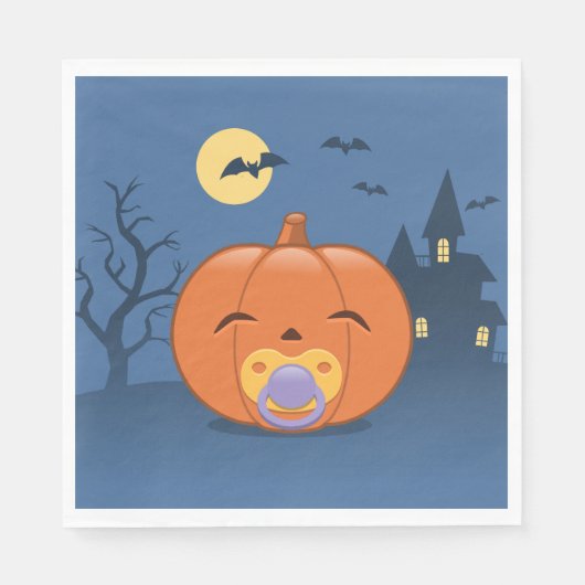 Mijn eerste Halloween Pacifier Pumpkin Servet (Voorkant)