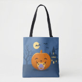 Mijn eerste Halloween Pacifier Pumpkin Tote Bag (Voorkant)
