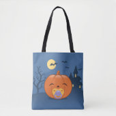 Mijn eerste Halloween Pacifier Pumpkin Tote Bag (Voorkant)