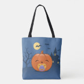 Mijn eerste Halloween Pacifier Pumpkin Tote Bag (Achterkant)