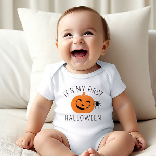 Mijn eerste Halloween Pompoen Spin Baby Jongen Romper