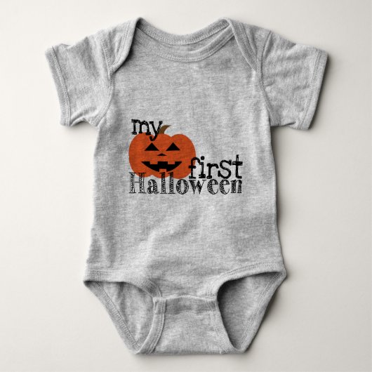 Mijn eerste Halloween Pumpkin Romper (Voorkant)