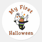 Mijn eerste halloween ronde sticker (Voorkant)