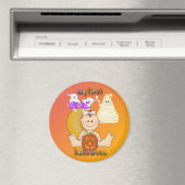 Mijn eerste halloween Round Magnet (Insitu (Vaatwasser))