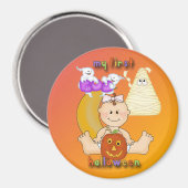 Mijn eerste halloween Round Magnet (Voorkant / Achterkant)