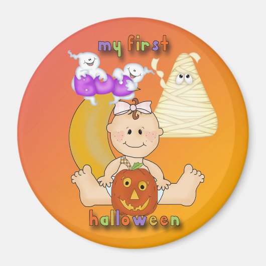 Mijn eerste halloween Round Magnet (Voorkant)