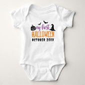 Mijn eerste Halloween Schattigee Baby gepersonalis Romper (Voorkant)