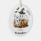 Mijn eerste Halloween Schattigee Ghost Pumpkin Bab Keramisch Ornament (Rechts)