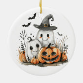 Mijn eerste Halloween Schattigee Ghost Pumpkin Bab Keramisch Ornament (Achterkant)