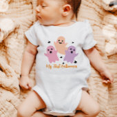 Mijn eerste Halloween Schattigee Ghosts Roze Paars Romper