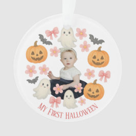 Mijn eerste Halloween | Schattigee pompoen & spook Ornament