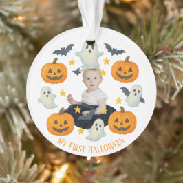 Mijn eerste Halloween | Schattigee pompoen & spook Ornament