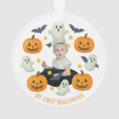 Mijn eerste Halloween | Schattigee pompoen & spook Ornament (achterkant)