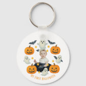 Mijn eerste Halloween | Schattigee pompoen & spook Sleutelhanger (Achterkant)