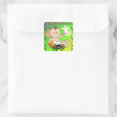 Mijn eerste halloween Square Sticker (Tas)