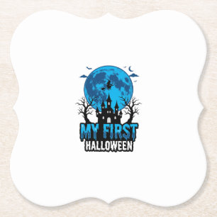 Mijn Eerste Halloween Vintage Geheime Kasteel Baby Kartonnen Onderzetters