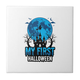 Mijn Eerste Halloween Vintage Geheime Kasteel Baby Tegeltje
