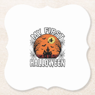 Mijn Eerste Halloween Vintage Peuter Shirt Ontwerp Kartonnen Onderzetters