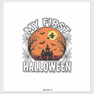 Mijn Eerste Halloween Vintage Peuter Shirt Ontwerp Sticker