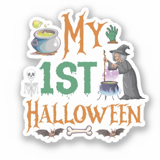 Mijn eerste Halloween Vinyl Sticker (Voorkant)