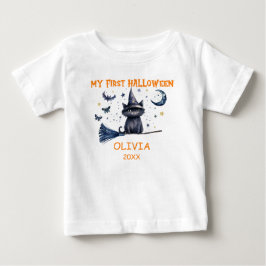 Mijn eerste Halloween-waterverfkatten T-shirt