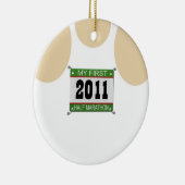 Mijn eerste halve marathon - 2011 keramisch ornament (Rechts)