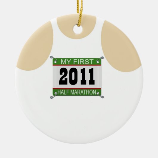 Mijn eerste halve marathon - 2011 keramisch ornament (Voorkant)