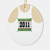 Mijn eerste halve marathon - 2011 keramisch ornament (Links)