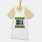 Mijn eerste halve marathon - 2011 keramisch ornament (Links)