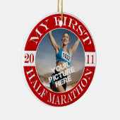 Mijn eerste halve marathon - 2011 keramisch ornament (Rechts)