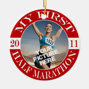 Mijn eerste halve marathon - 2011 keramisch ornament