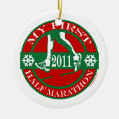 Mijn eerste halve marathon - 2011 keramisch ornament (Voorkant)